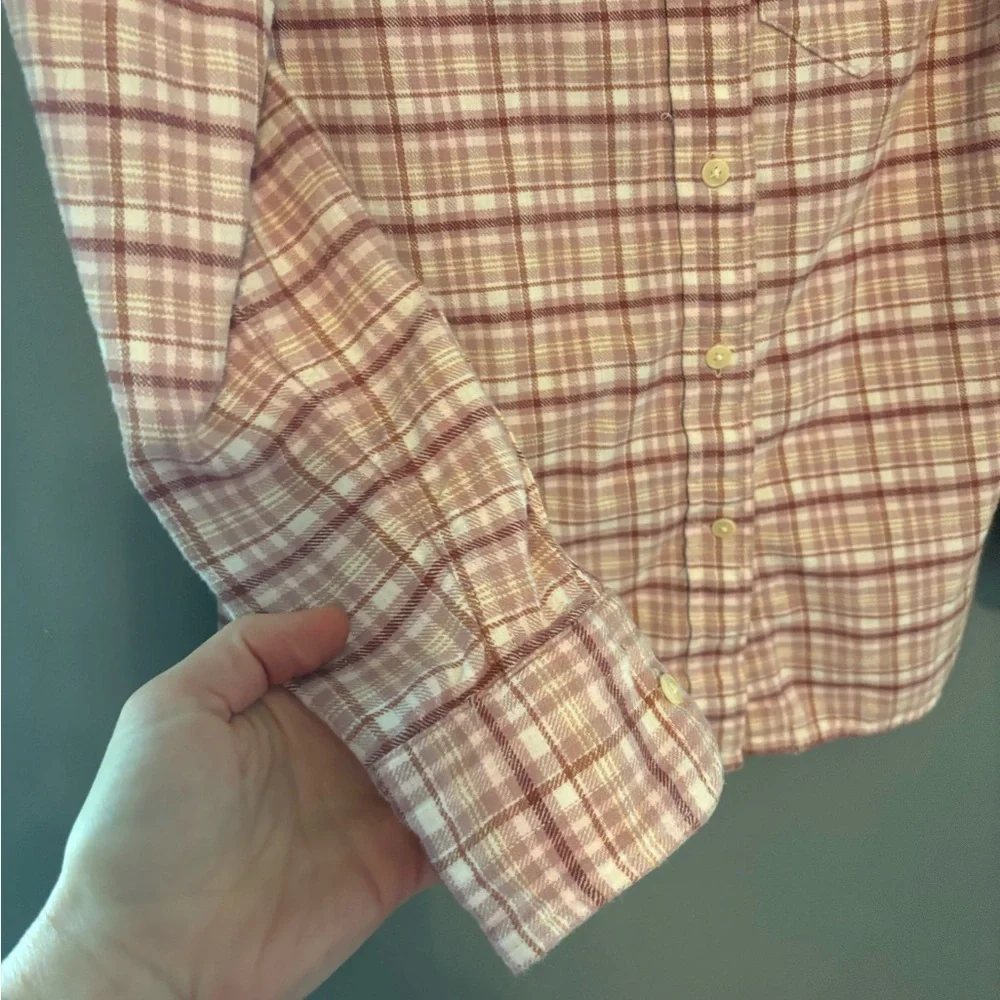 J. Crew Flannel Plaid Cotton Button Up